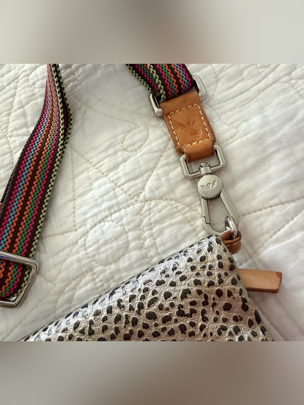 Consuela Wesley Uptown Pebbled Texture Leather Crossbody Wallet Magnetic Closure - Picture 5 of 15